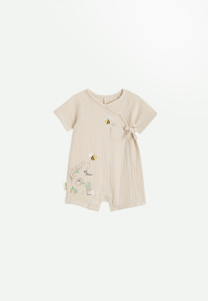 Barboteuse bébé en gaze de coton Eden