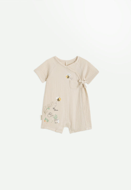 Barboteuse bébé en gaze de coton Eden