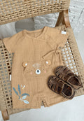 Barboteuse bébé en gaze de coton ouverture croisée Mini Rêve