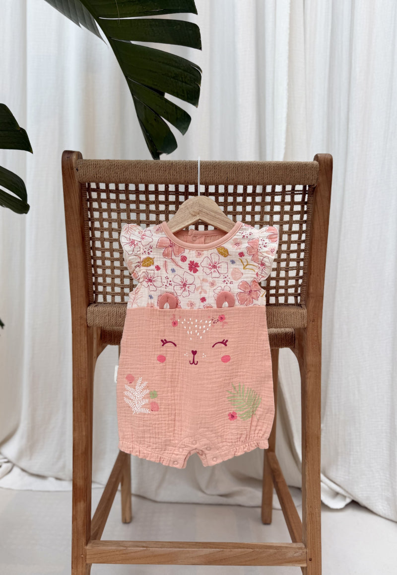 Barboteuse bébé en gaze de coton Santa Giulia