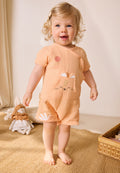 Barboteuse bébé + headband en gaze de coton Sierra