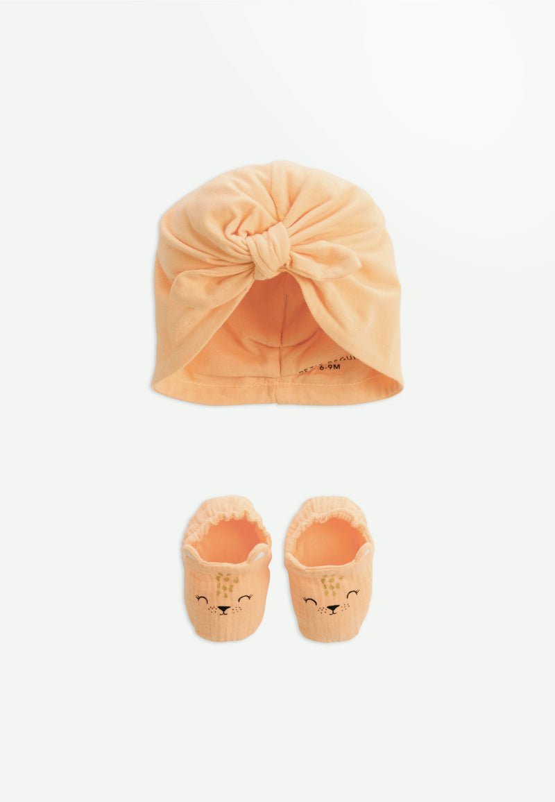 Bonnet bébé et chaussons Sierra