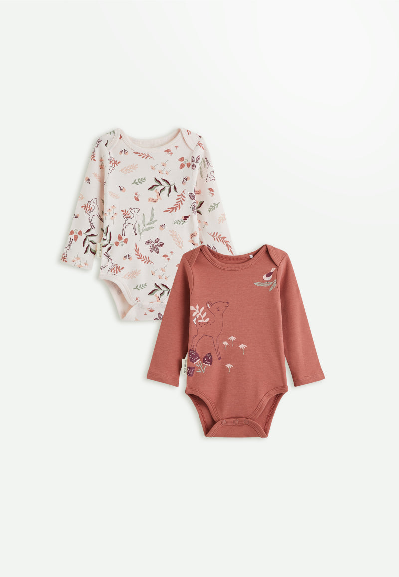 Lot de 2 bodies bébé manches longues Evie