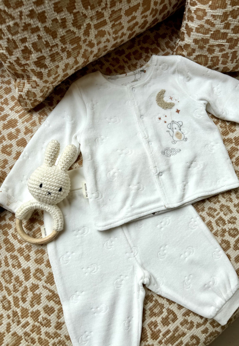 Ensemble bébé gilet et pantalon en velours Eliah