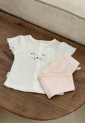 Ensemble bébé t-shirt en pointelle et legging Badian
