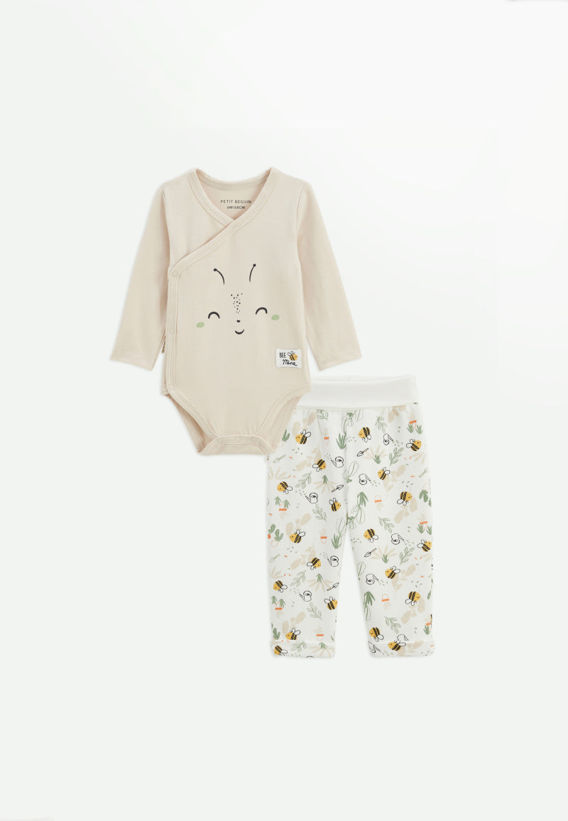 Ensemble body bébé et pantalon en molleton Eden