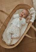 Ensemble gilet et pantalon bébé en velours Perle