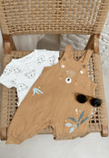Ensemble salopette bébé en coton gaufré et t-shirt Mini Rêve