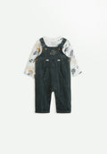 Ensemble salopette bébé en velours côtelé et t-shirt Elliott