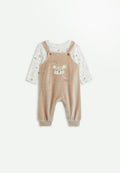 Ensemble salopette bébé en velours et t-shirt Eliah