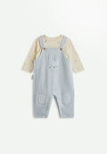 Ensemble salopette bébé en velours et t-shirt Voix Lactée