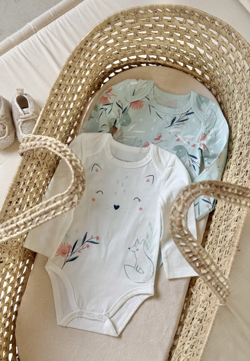 Lot de 2 bodies bébé manches longues Dina
