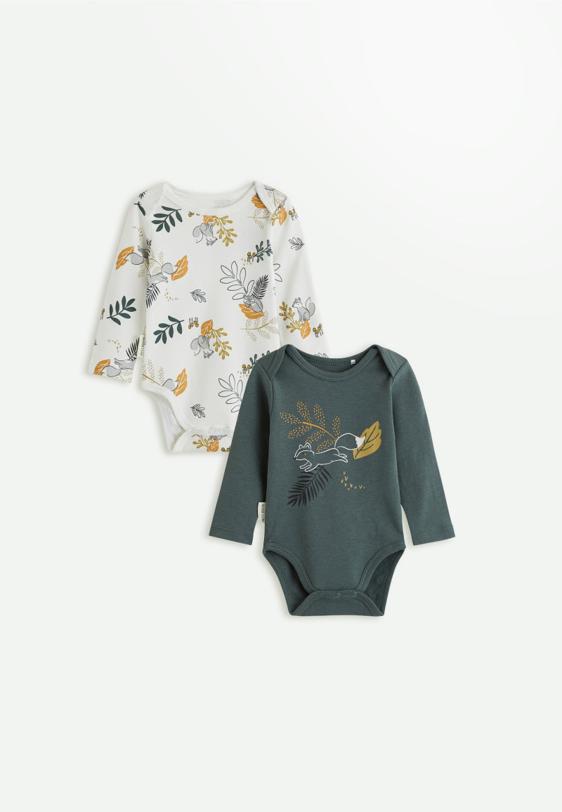 Lot de 2 bodies bébé manches longues Elliott