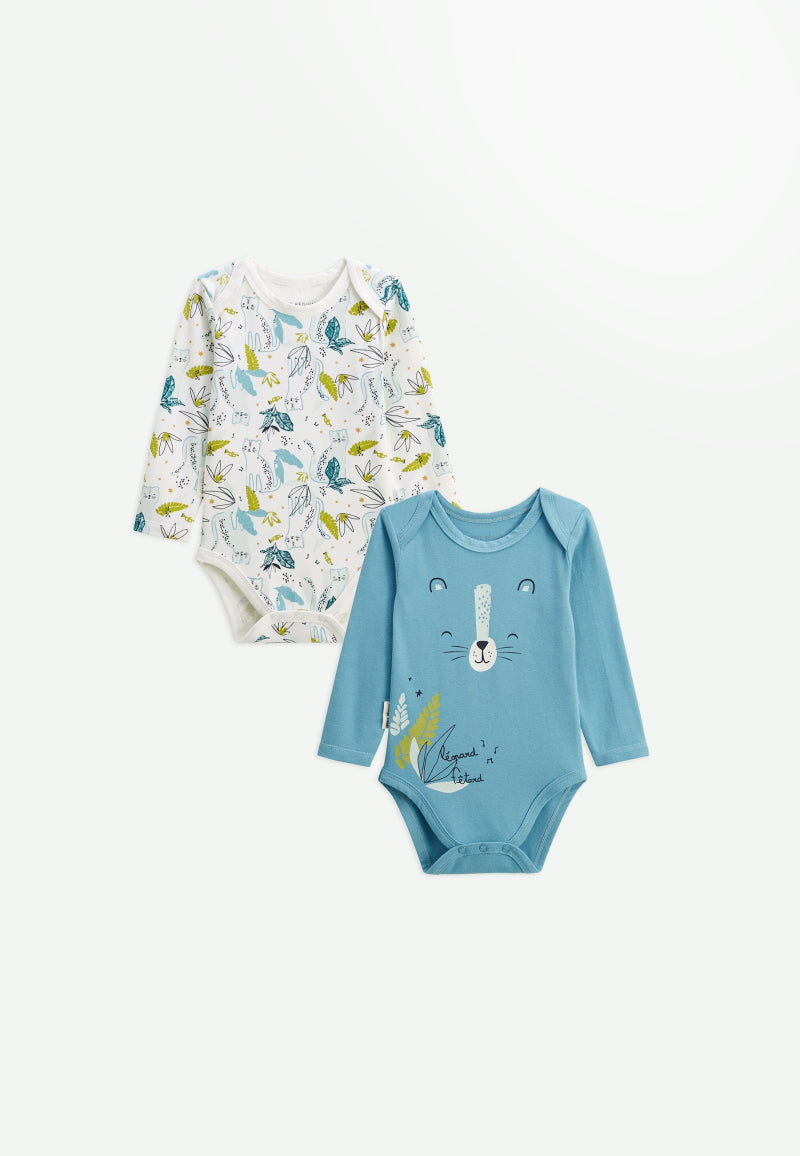 Lot de 2 bodies bébé manches longues Oscar