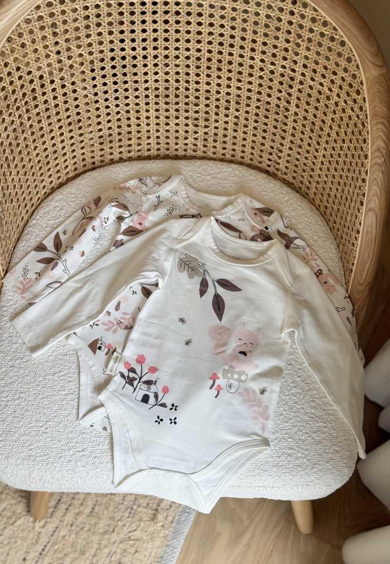 Lot de 2 bodies bébé manches longues Sora