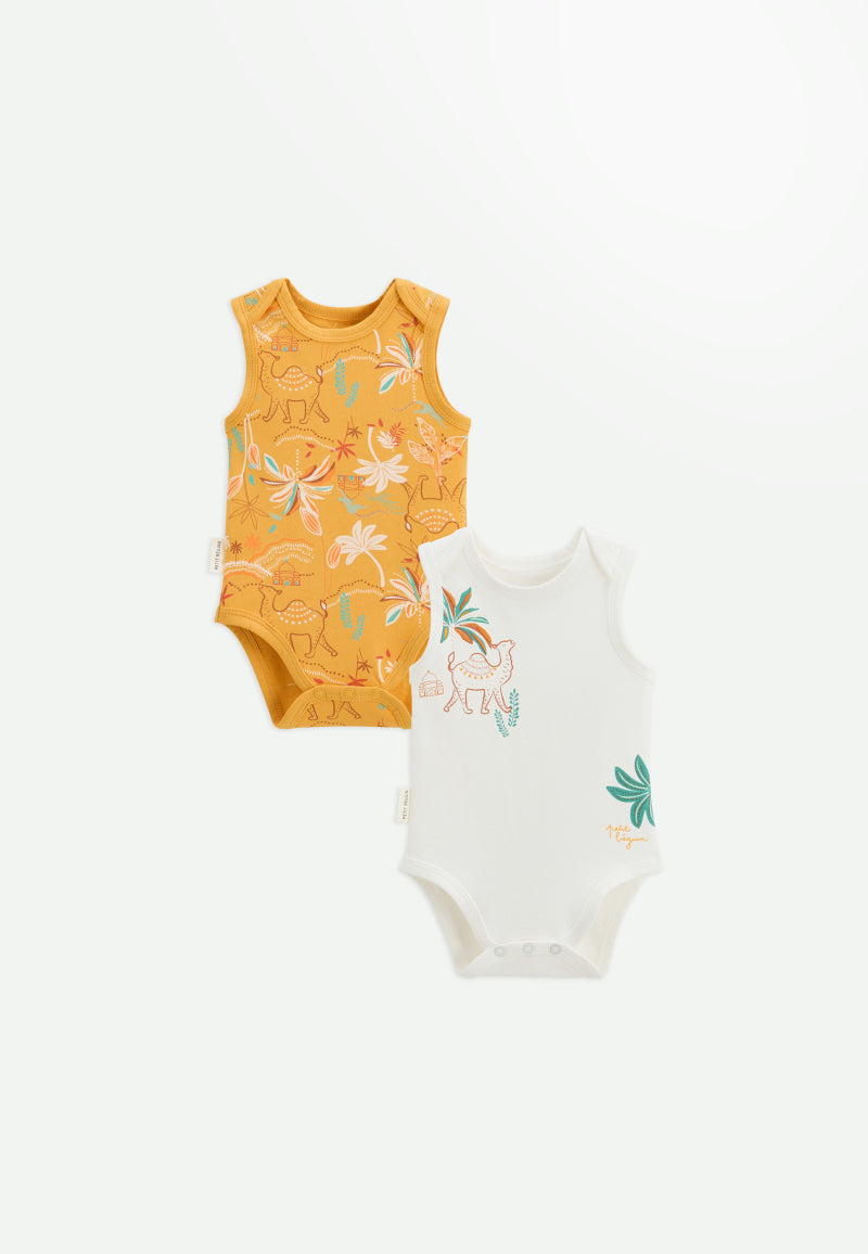 Lot de 2 bodies bébé sans manches Liwa