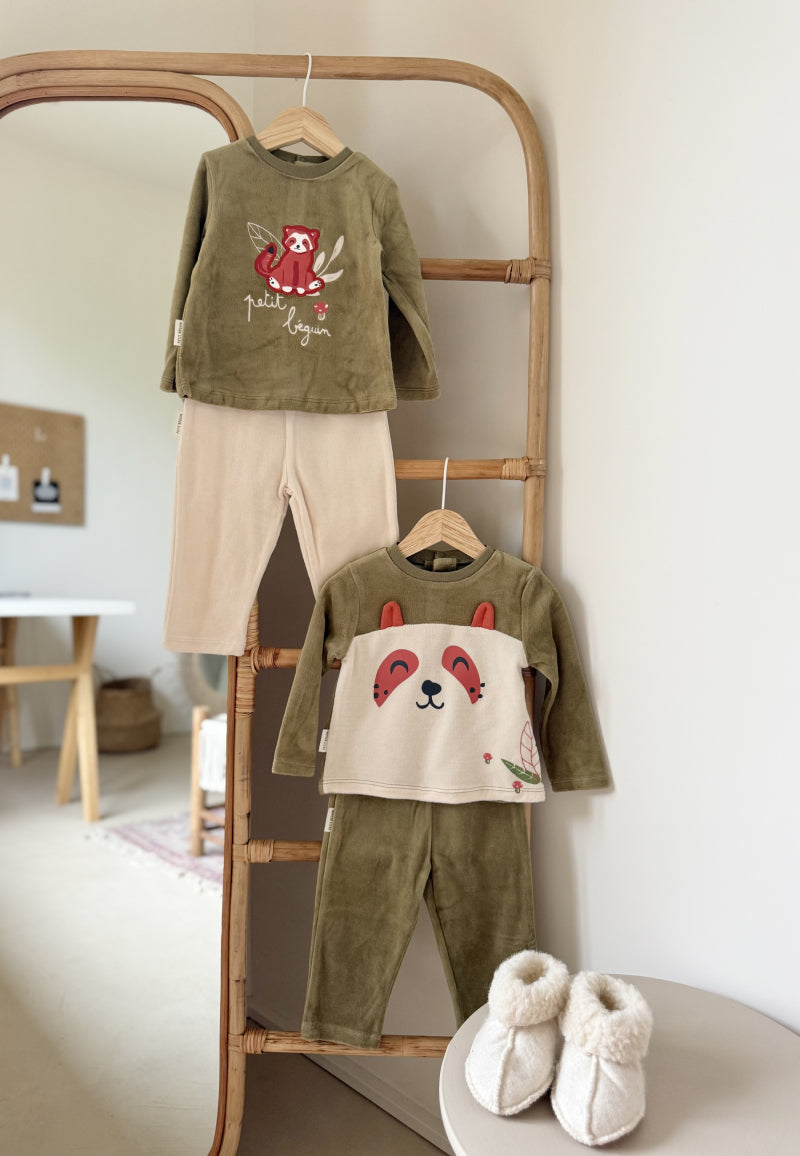 Lot de 2 pyjamas enfant 2 pièces en velours Gustin