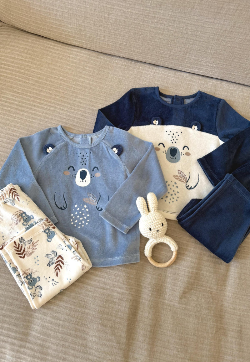 Lot de 2 pyjamas enfant 2 pièces en velours Mathéo