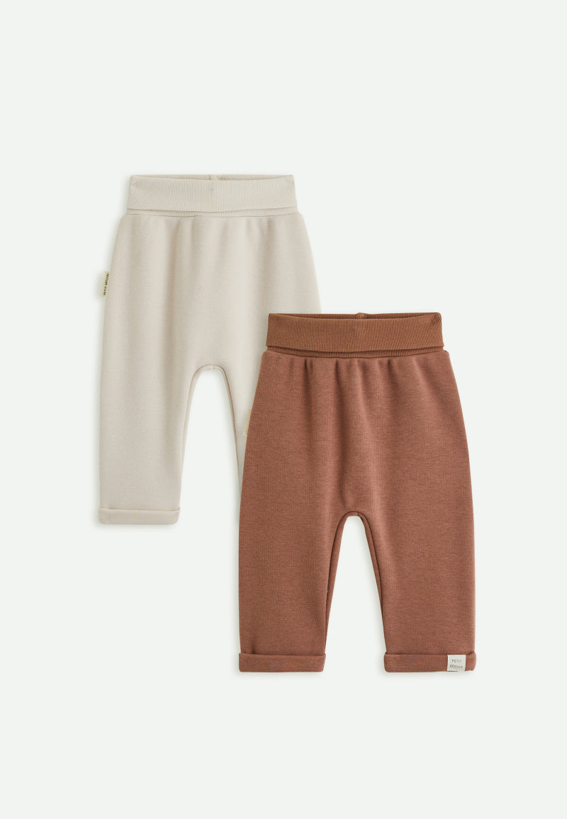 Lot de 2 sarouels bébé en molleton ultra chaud