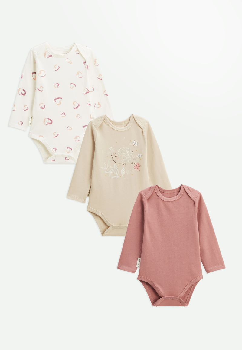 Lot de 3 bodies bébé manches longues Maya
