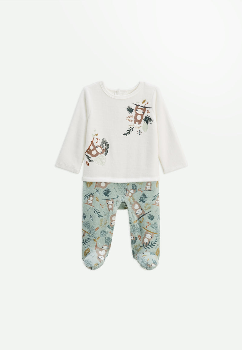 Pyjama bébé en velours Cache-cache