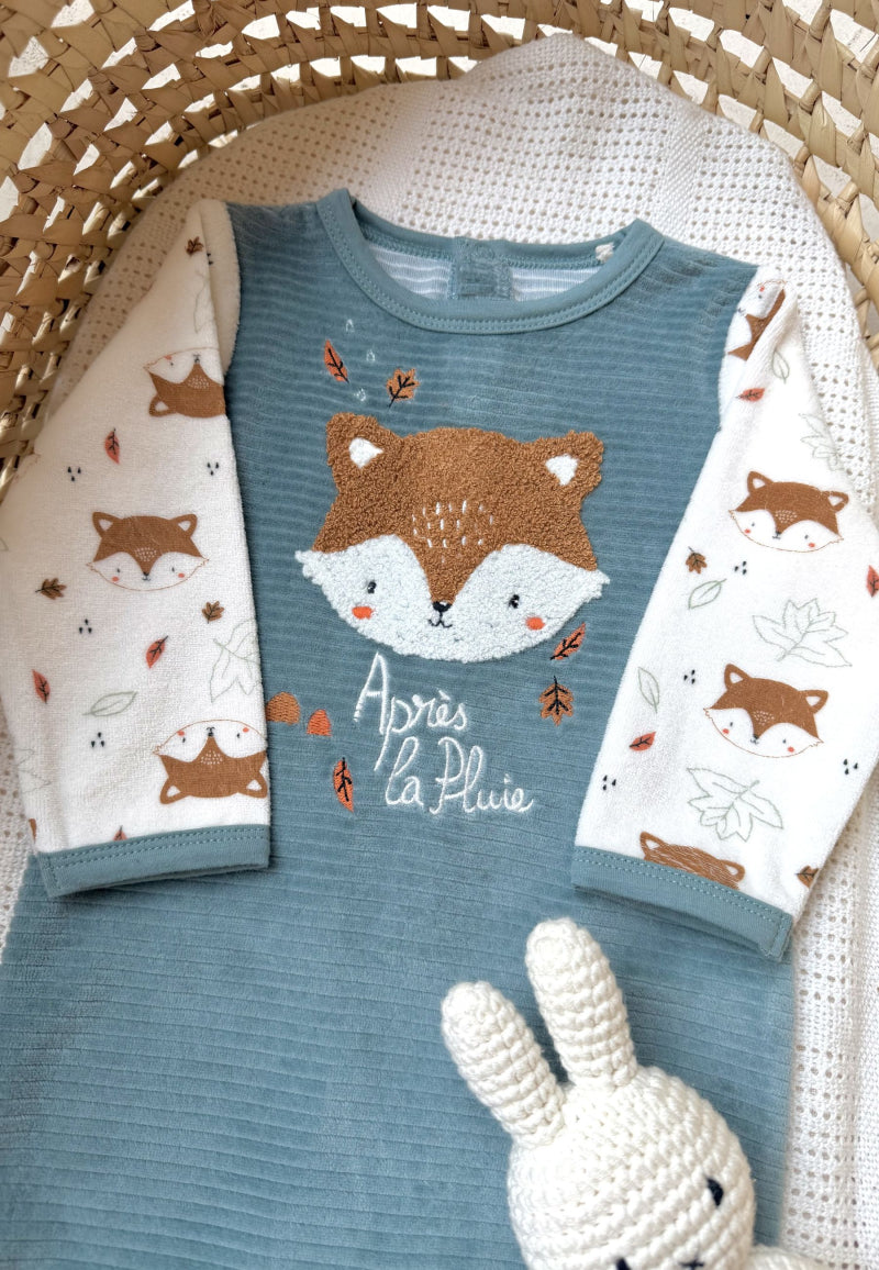 Pyjama bébé en velours Ginkgo