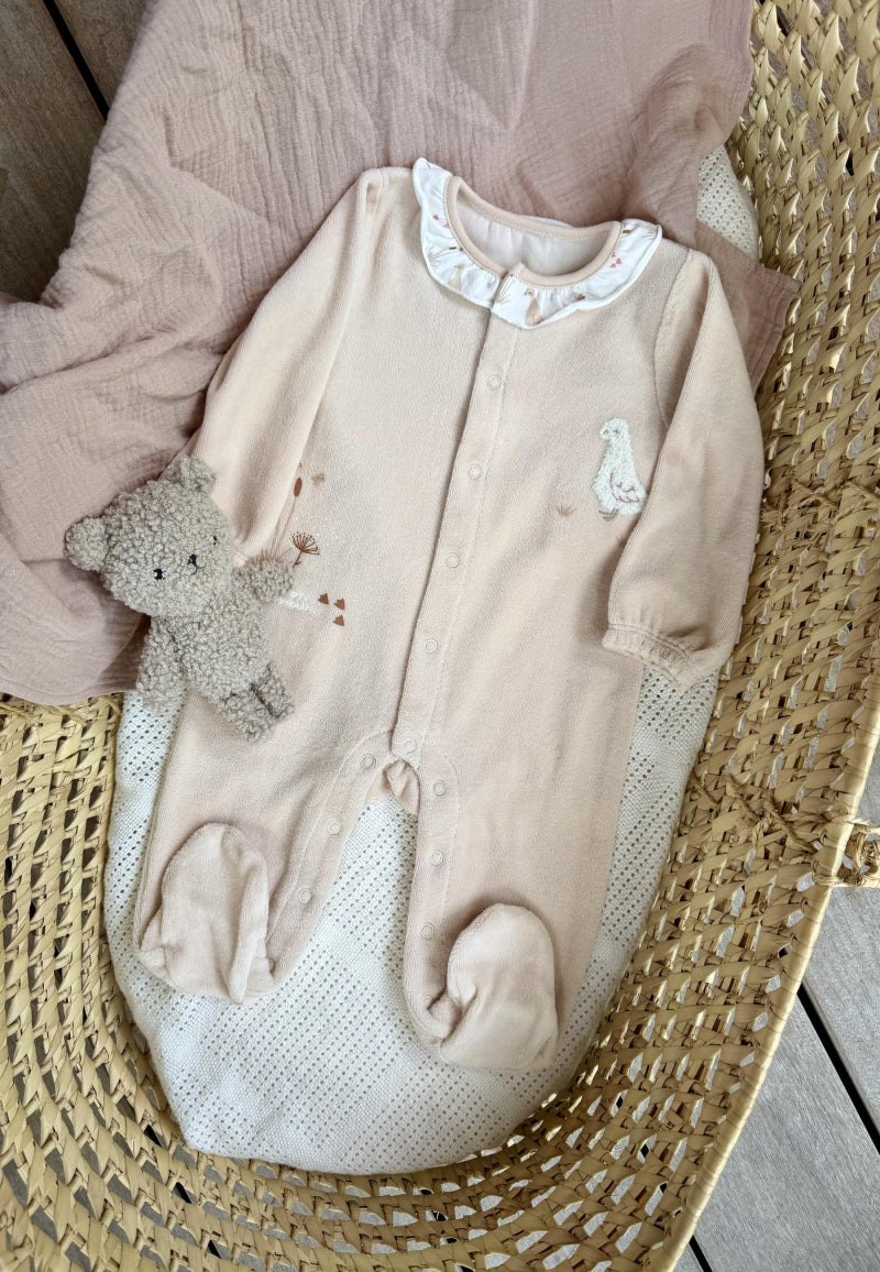 Pyjama bébé en velours Margot