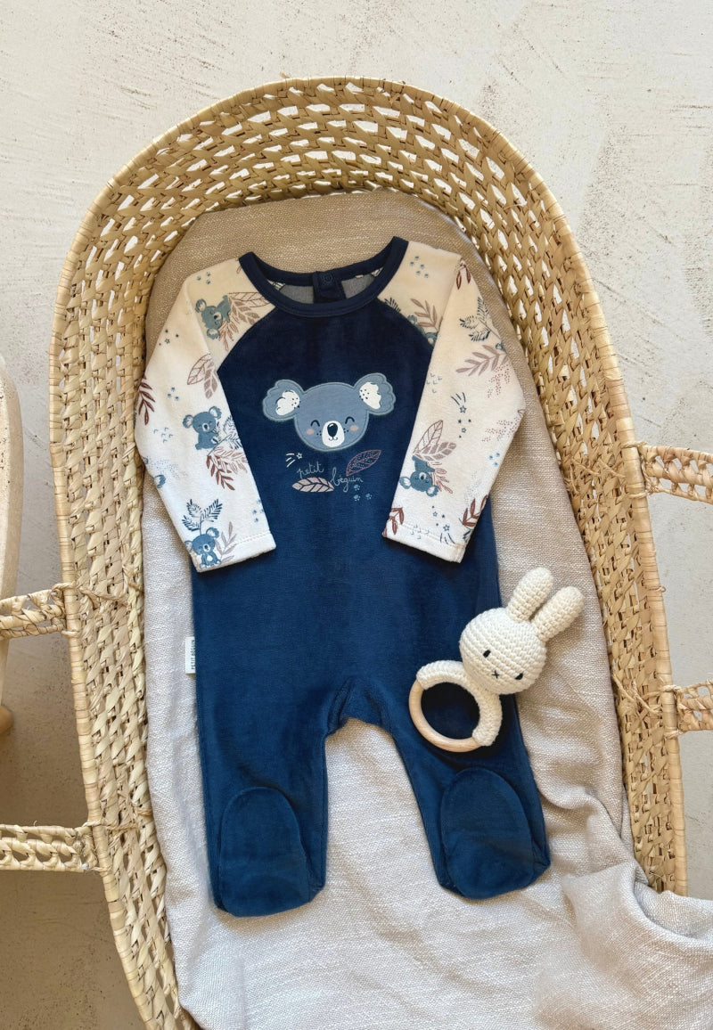 Pyjama bébé en velours Mathéo