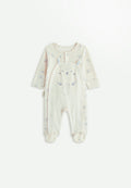 Pyjama bébé en velours ouverture pont Voix Lactée