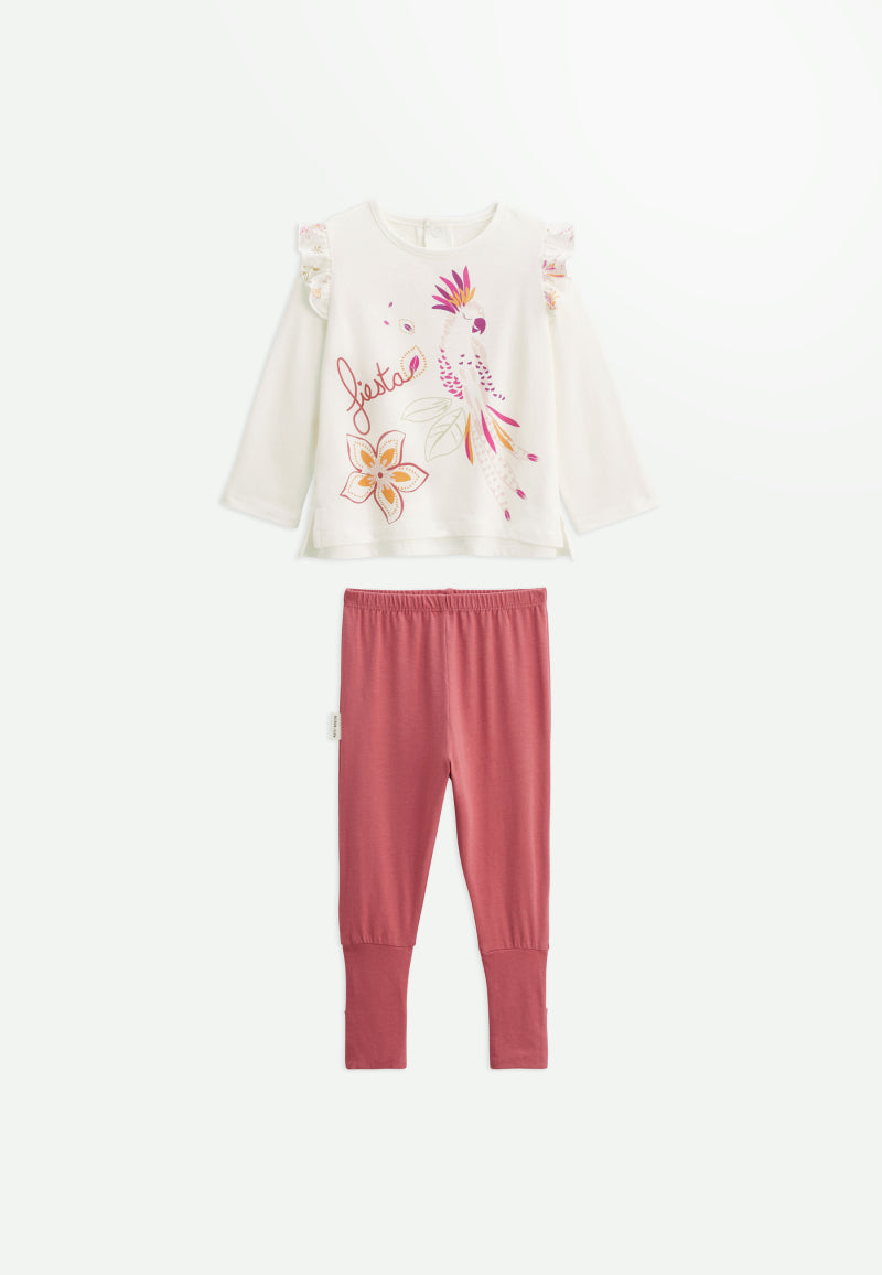 Pyjama enfant 2 pièces à pieds retroussables Fiesta