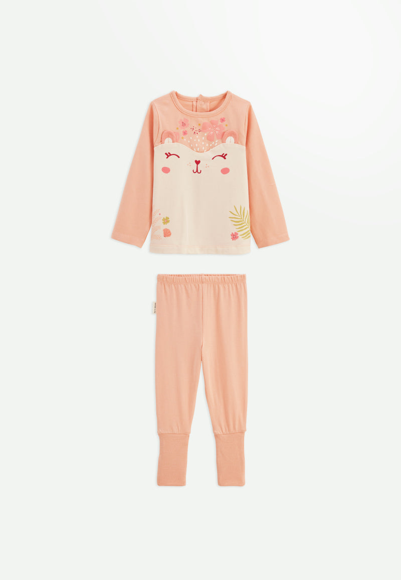 Pyjama enfant 2 pièces à pieds retroussables Santa Giulia