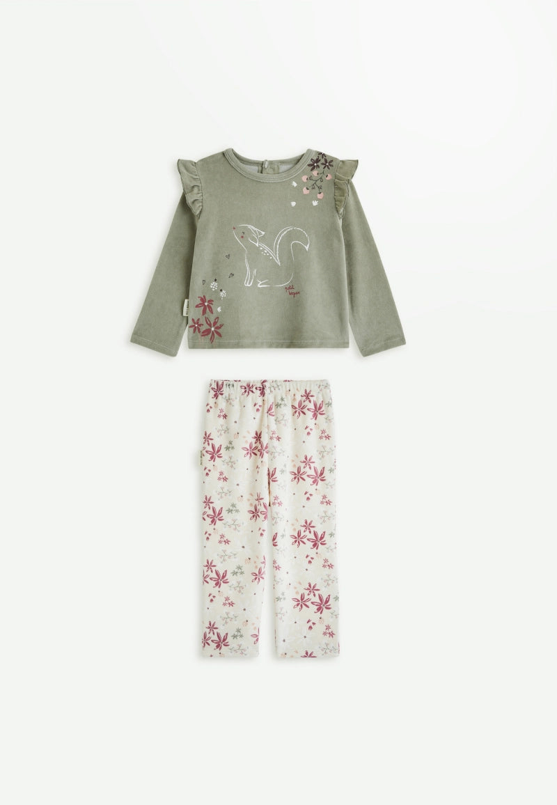 Pyjama enfant 2 pièces en velours Misti