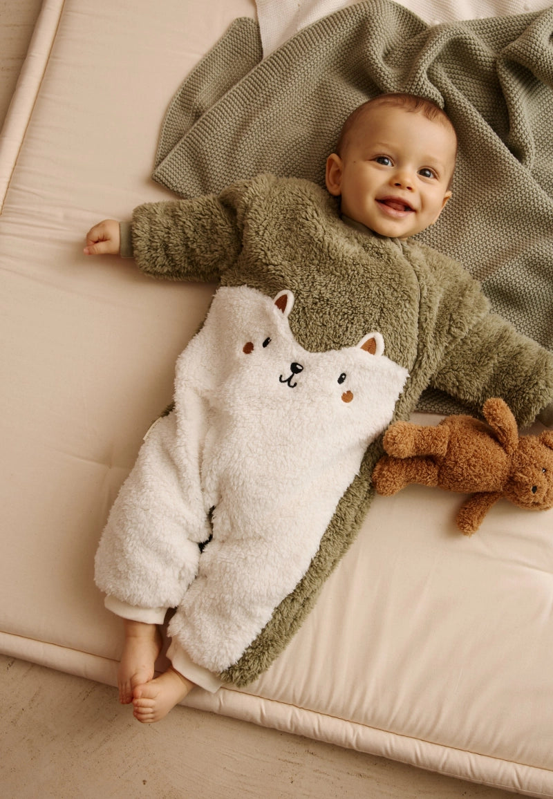 Surpyjama bébé en sherpa Ginkgo