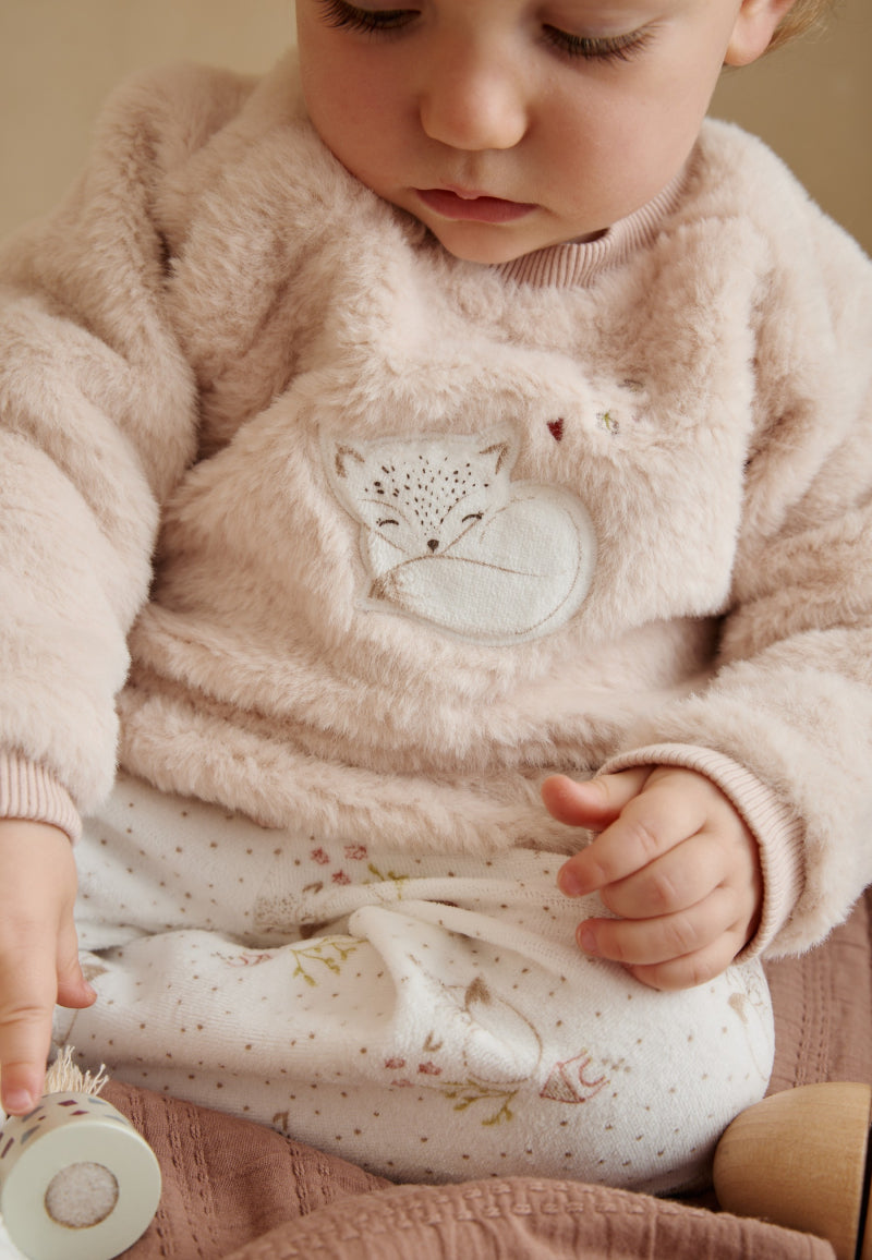 Sweat-shirt bébé en fausse fourrure Doucette