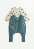Turbulette TOG 2 en velours avec pieds retroussables et manches amovibles Ginkgo