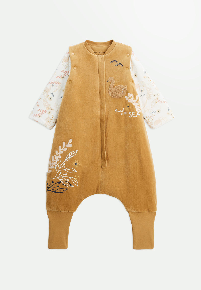 Turbulette TOG2 en velours avec pieds retroussables et manches amovibles Swan