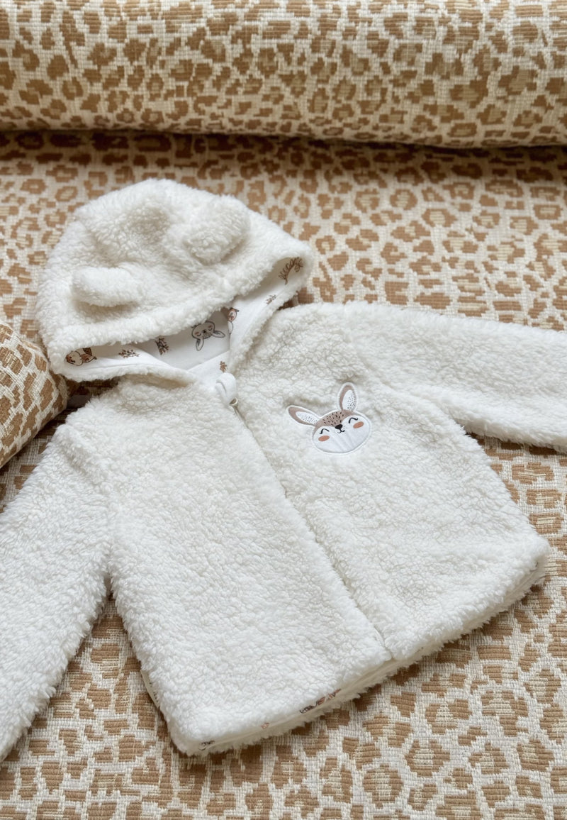 Veste à capuche zippé bébé en sherpa Chou lapinou