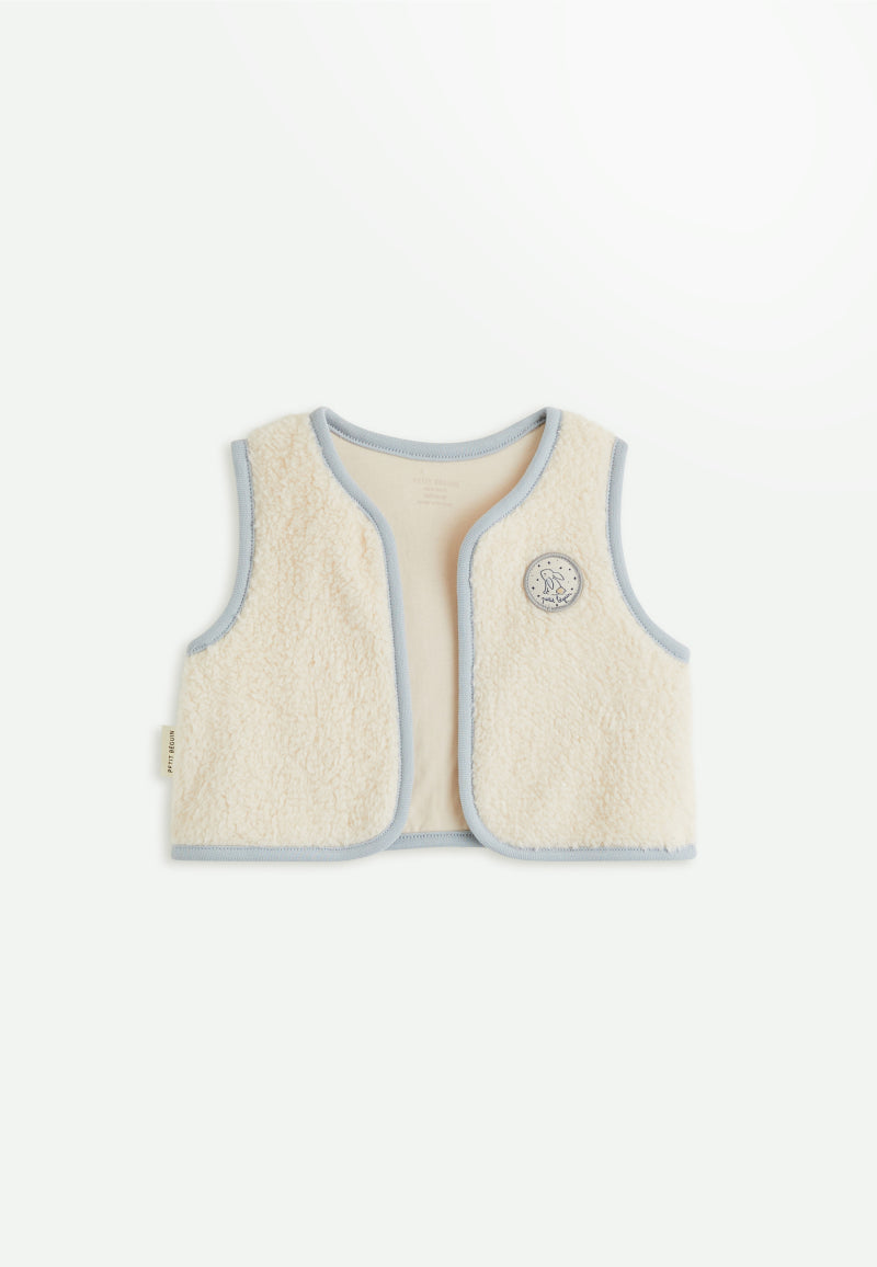 Veste sans manches bébé en sherpa Voix Lactée